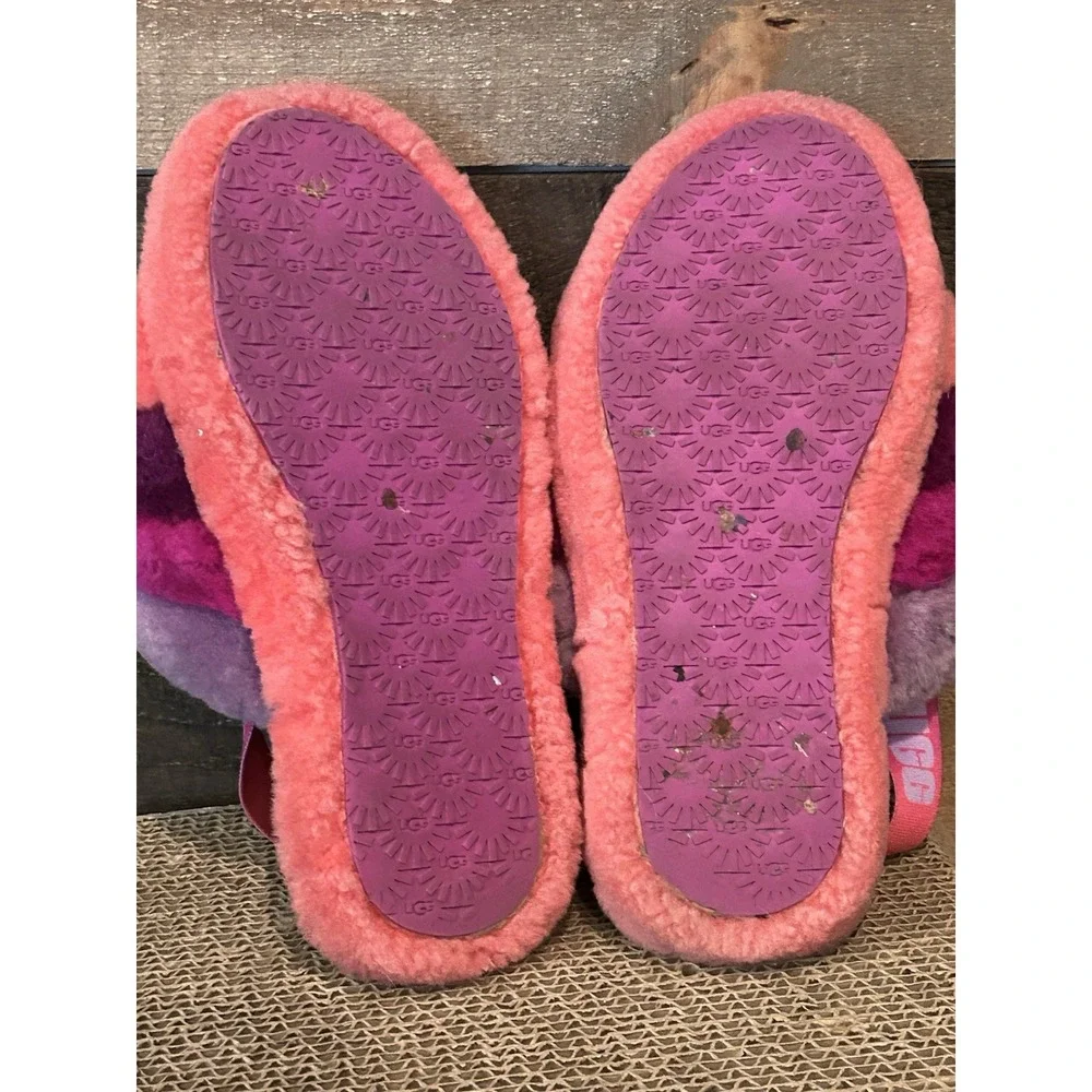 Ugg Fluff Yeah Rainbow Fur‎ Youth Size 4